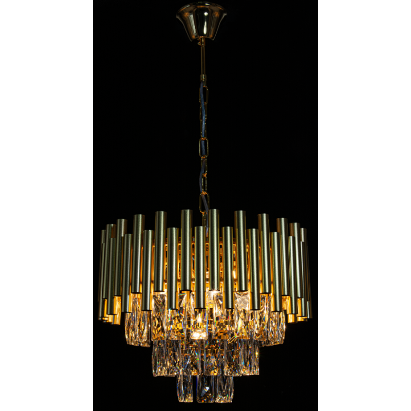 lampa BARI metal kryształ złota