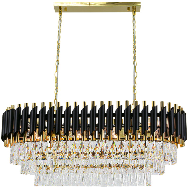 czarno złota lampa TOLEDO 8xE27 czarno złota lampa TOLEDO 8xE27