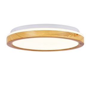 biało drewniany plafon LED 18W biało drewniany plafon LED 18W