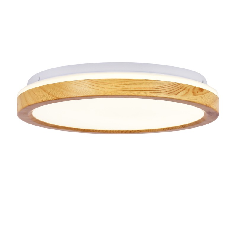 biało drewniany plafon LED 18W biało drewniany plafon LED 18W