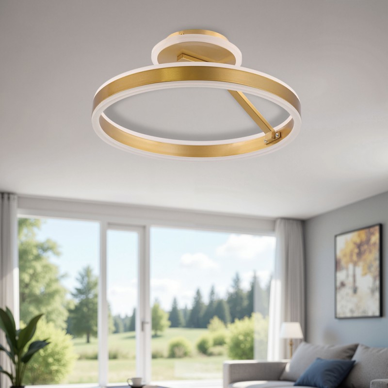 złota lampa sufitowa LED RINEUS 40 cm złota lampa sufitowa LED RINEUS 40 cm