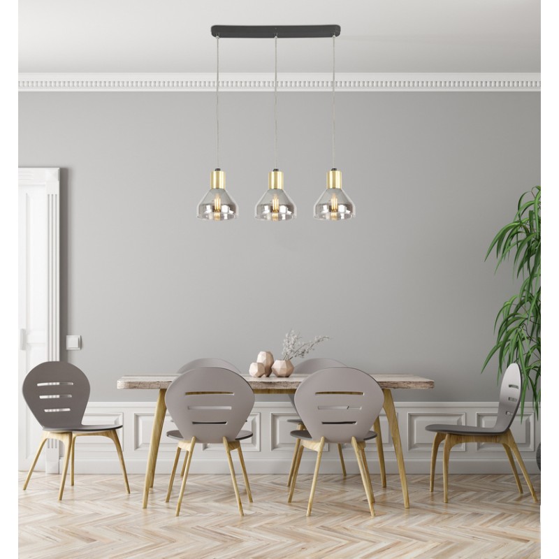 podłużna lampa wisząca GREGORY 3 klosze podłużna lampa wisząca GREGORY 3 klosze
