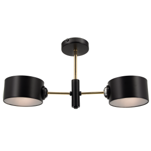 Lampa sufitowa VITO czarna złota metal szkło