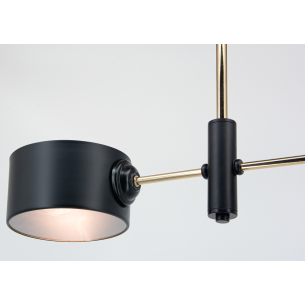 metalowa lampa czarno złota