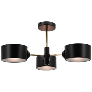 Lampa sufitowa VITO czarna złota 3xE27