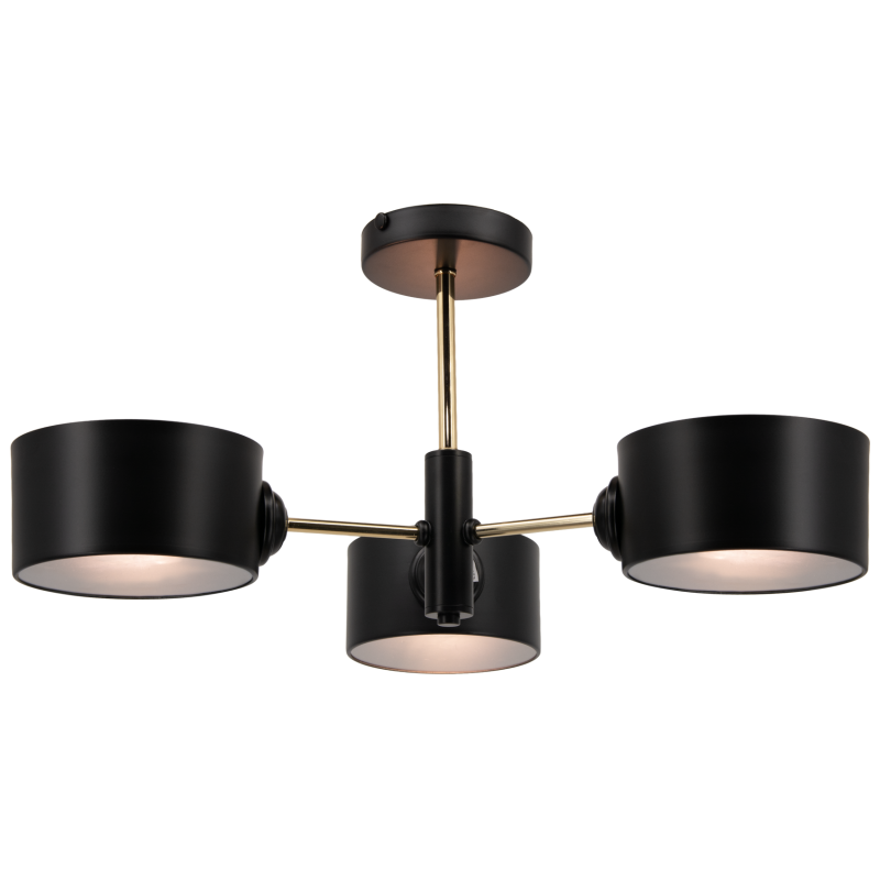 Lampa sufitowa VITO czarna złota 3xE27