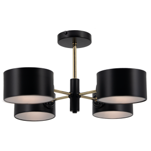 Lampa sufitowa VITO czarna złota 4xE27 Lampa sufitowa VITO czarna złota 4xE27