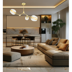 złota lampa sufitowa BOSTON 3xE27