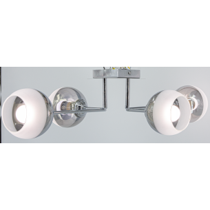 lampa sufitowa chrom metal szkło lampa sufitowa chrom metal szkło