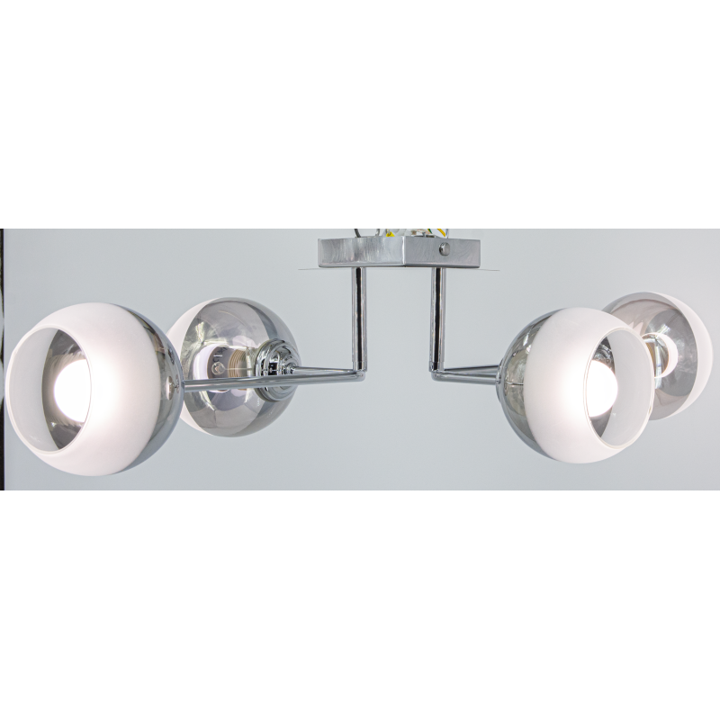 lampa sufitowa chrom metal szkło lampa sufitowa chrom metal szkło