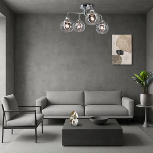 chromowana lampa ze szkłem ASPEN chromowana lampa ze szkłem ASPEN