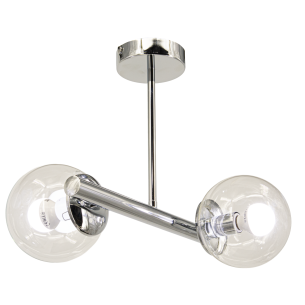 lampa sufitowa chrom ze szklanymi kloszami