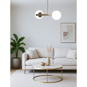 złota lampa metal szkło OTIS złota lampa metal szkło OTIS