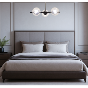 lampa sufitowa chrom metal szkło OTIS lampa sufitowa chrom metal szkło OTIS