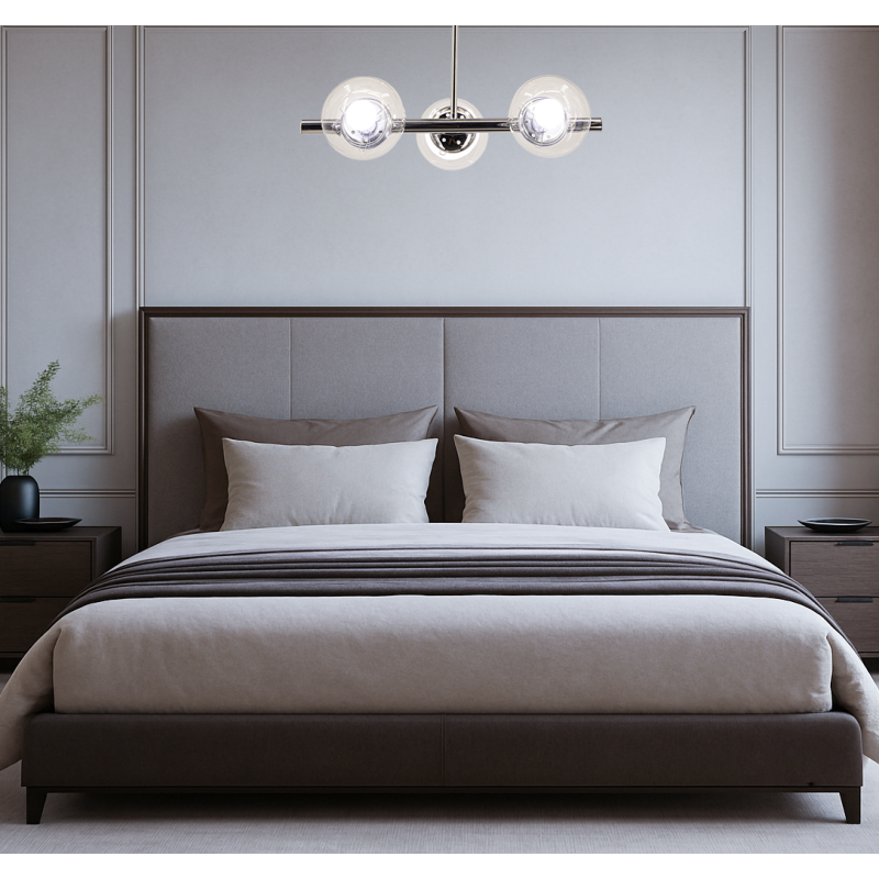 lampa sufitowa chrom metal szkło OTIS lampa sufitowa chrom metal szkło OTIS