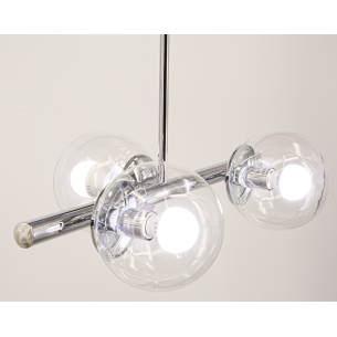 lampa sufitowa chrom ze szklanymi kulami lampa sufitowa chrom ze szklanymi kulami