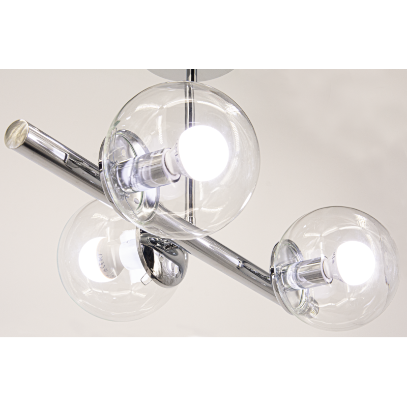 lampa szklane kule chrom lampa szklane kule chrom