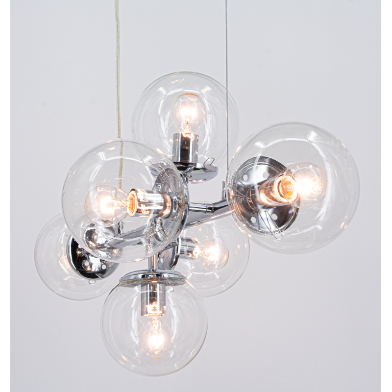 lampa metal szkło PACO 70 cm