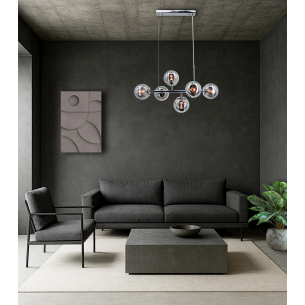chromowana lampa wisząca PACO 6A