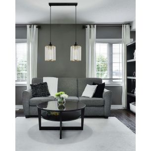 czarno złota lampa wisząca MODENA 48 cm czarno złota lampa wisząca MODENA 48 cm