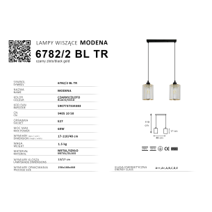 MODENA 6782 2 BL TR MODENA 6782 2 BL TR