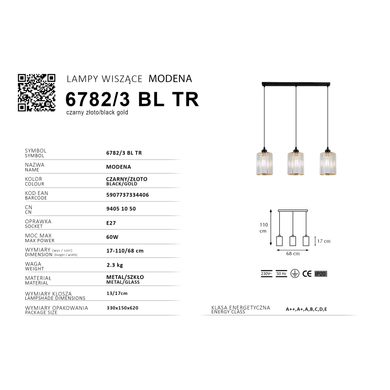 MODENA 6782 3 BL TR