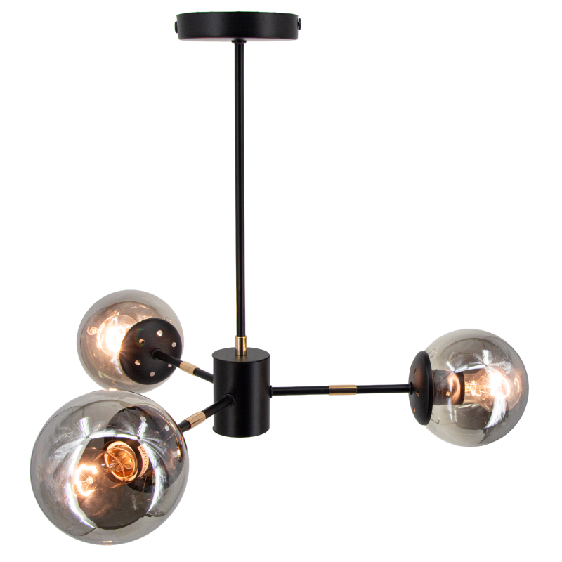 czarno złota lampa metal szkło GAJA
