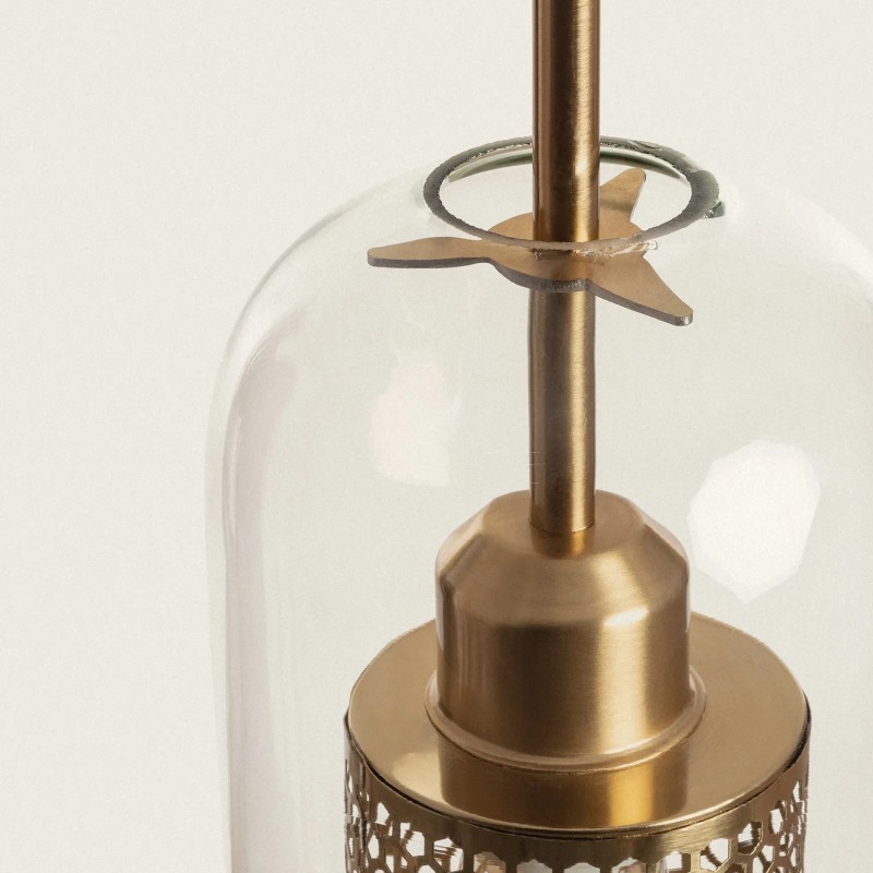 Lampa Wisząca Złota ze Szklanym kloszem Nobbile widoczna od góry