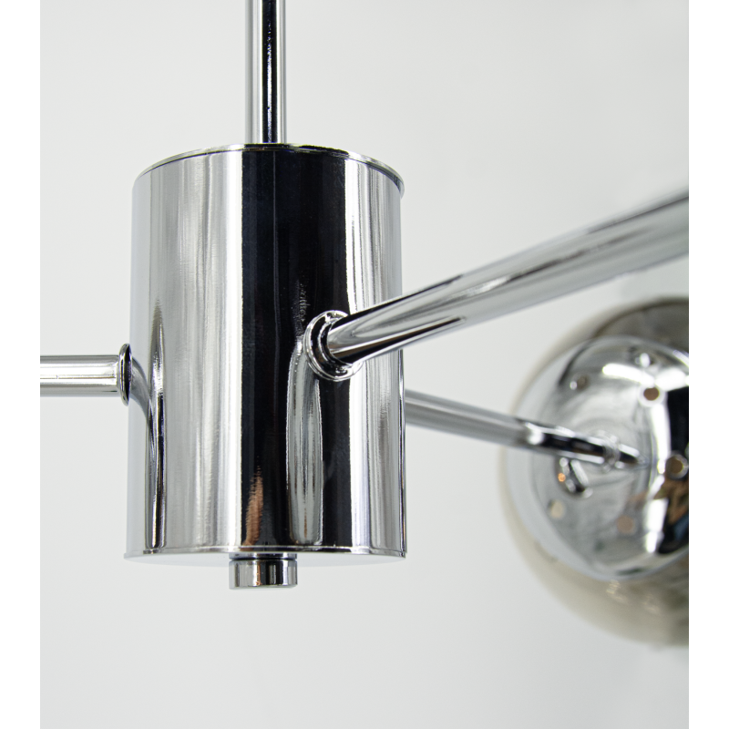 lampa sufitowa chrom metal szkło lampa sufitowa chrom metal szkło