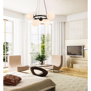 czarna lampa wisząca AMARO 5xE14 czarna lampa wisząca AMARO 5xE14