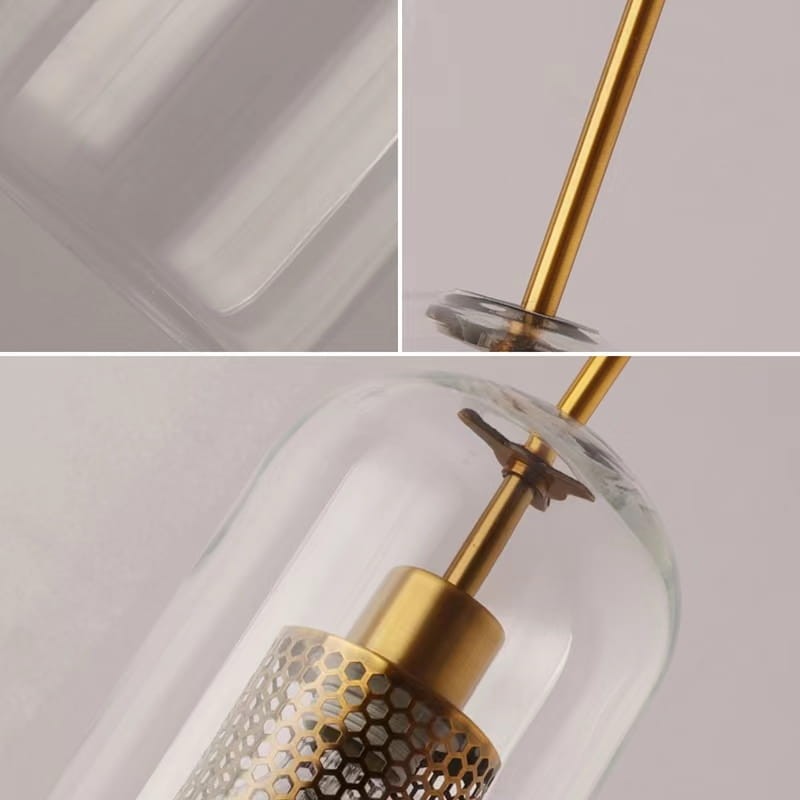 Lampa Wisząca Złota ze Szklanym kloszem Nobbile szczegóły