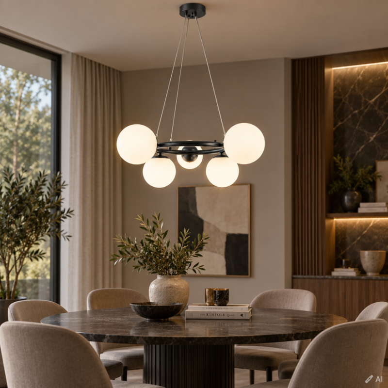 czarna lampa wisząca AMARO 49 cm czarna lampa wisząca AMARO 49 cm