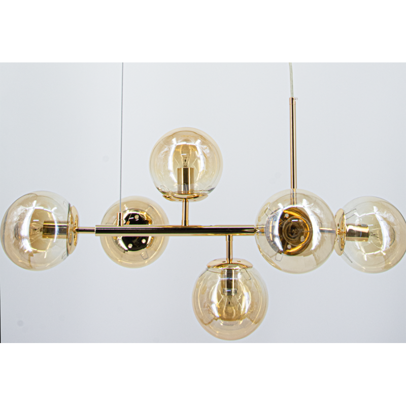 szklana złota lampa wisząca PACO szklana złota lampa wisząca PACO