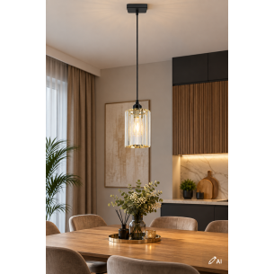 czarno złota lampa wisząca MODENA czarno złota lampa wisząca MODENA