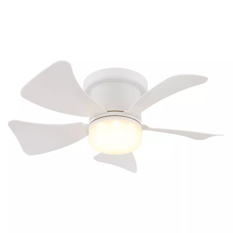 biały wentylator sufitowy LED 40 cm