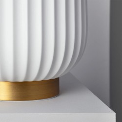 Podstawa Lampy Stołowej biało złotej z Porcelany Porcellado Podstawa Lampy Stołowej biało złotej z Porcelany Porcellado