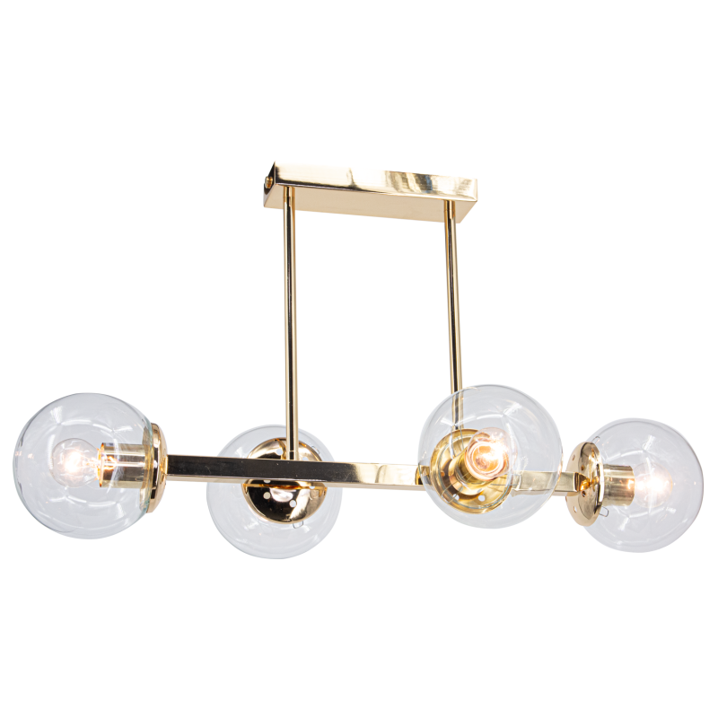 złota lampa ze szklanymi kloszami SINTRA