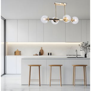 złota lampa sufitowa SINTRA 4xE27