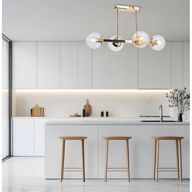złota lampa sufitowa SINTRA 4xE27