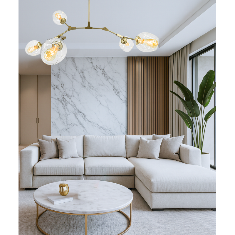 złota lampa metal szkło BOSTON złota lampa metal szkło BOSTON