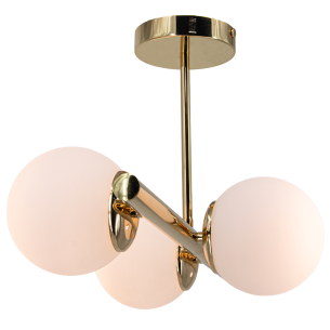 złota lampa metal szkło OTIS