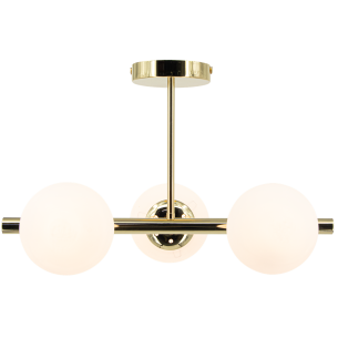 sufitowa lampa z kulami złota