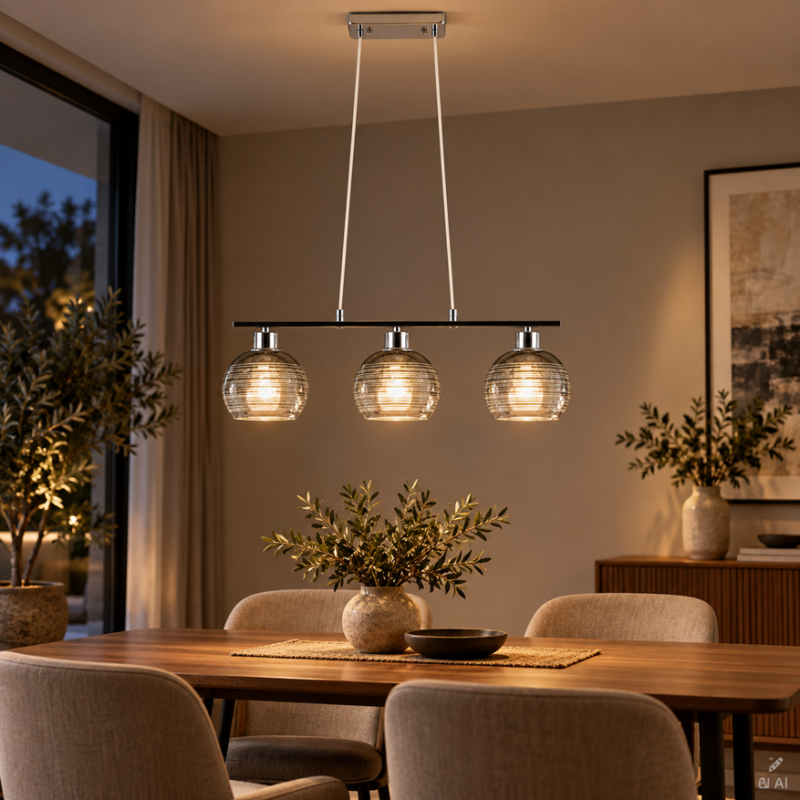 chromowana lampa wisząca LUKSOR 3xE27 chromowana lampa wisząca LUKSOR 3xE27