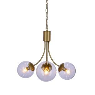 złota lampa wisząca 3 szklane kule złota lampa wisząca 3 szklane kule