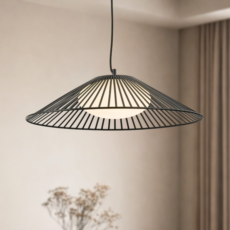 czarna lampa wisząca SONTE 60 cm czarna lampa wisząca SONTE 60 cm