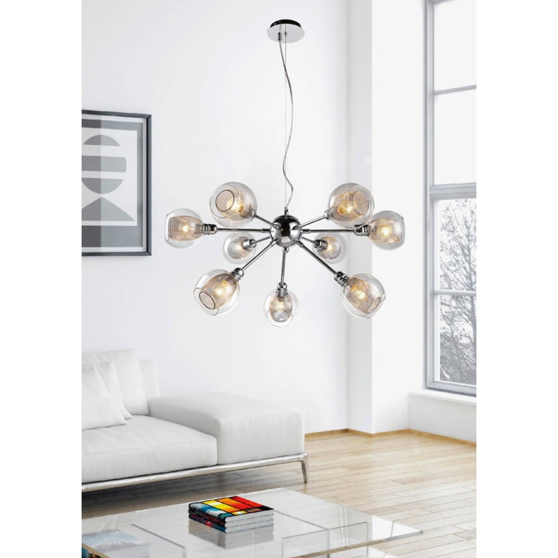 dekoracyjna chromowana lampa do salonu DIXI dekoracyjna chromowana lampa do salonu DIXI