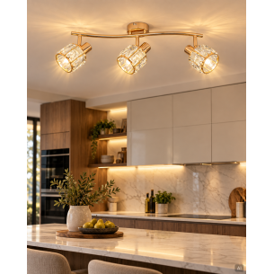 złota lampa sufitowa DUBAI 3xE14 45 cm