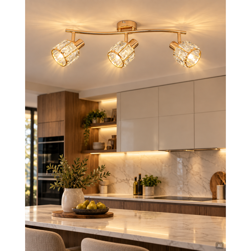 złota lampa sufitowa DUBAI 3xE14 45 cm złota lampa sufitowa DUBAI 3xE14 45 cm