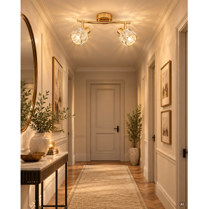 złota lampa sufitowa DUBAI 2xE14 30 cm
