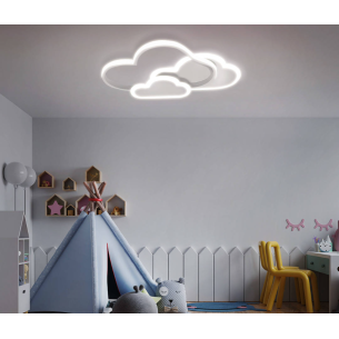Biała lampa dziecięca LED chmurki z pilotem Biała lampa dziecięca LED chmurki z pilotem